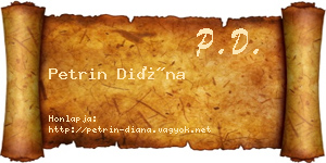 Petrin Diána névjegykártya